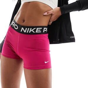 Nike Pro Women's 3'' Fireberry Pink Athletic Shorts Bike Compression  XL